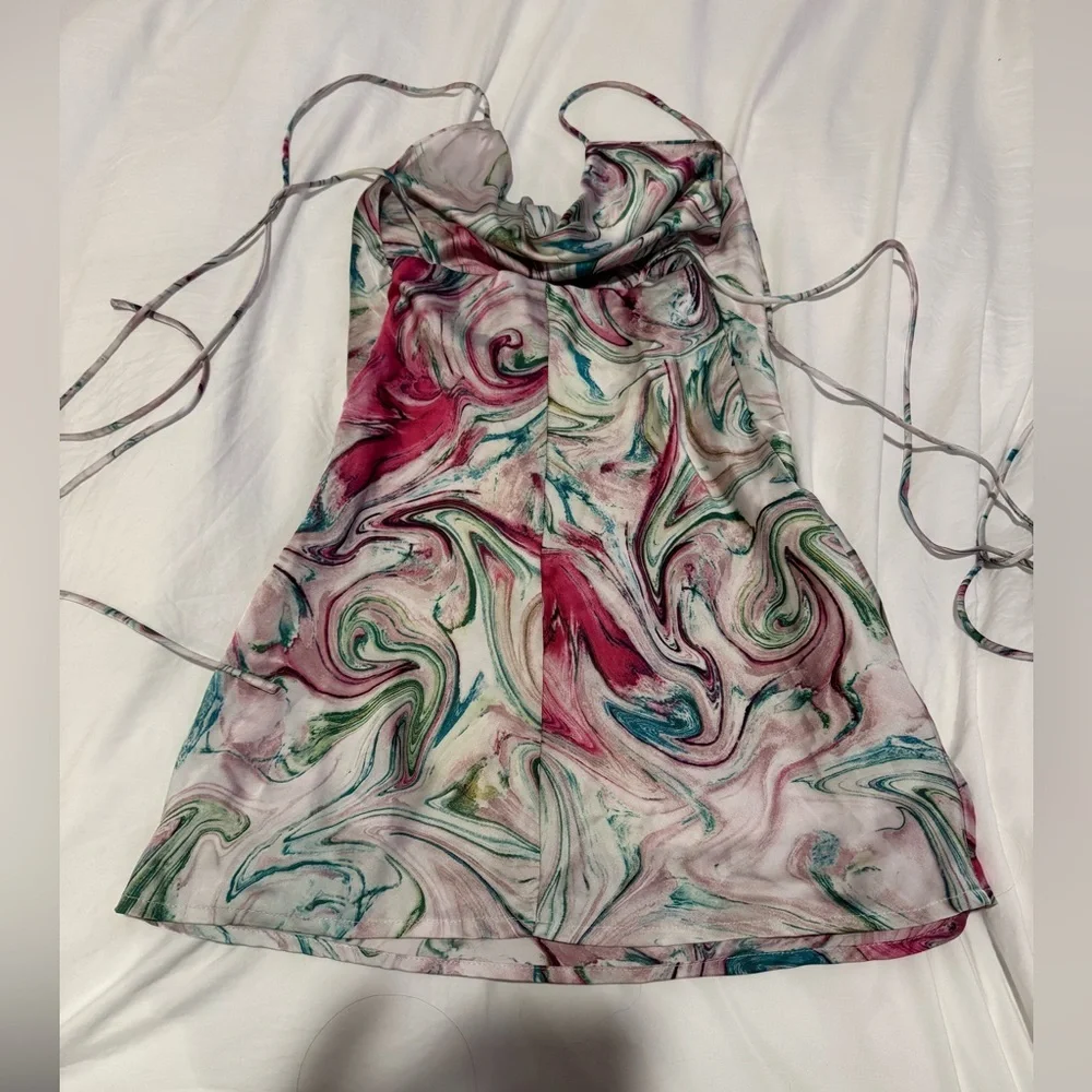Princess Polly Cherish Mini Dress Multi Swirl